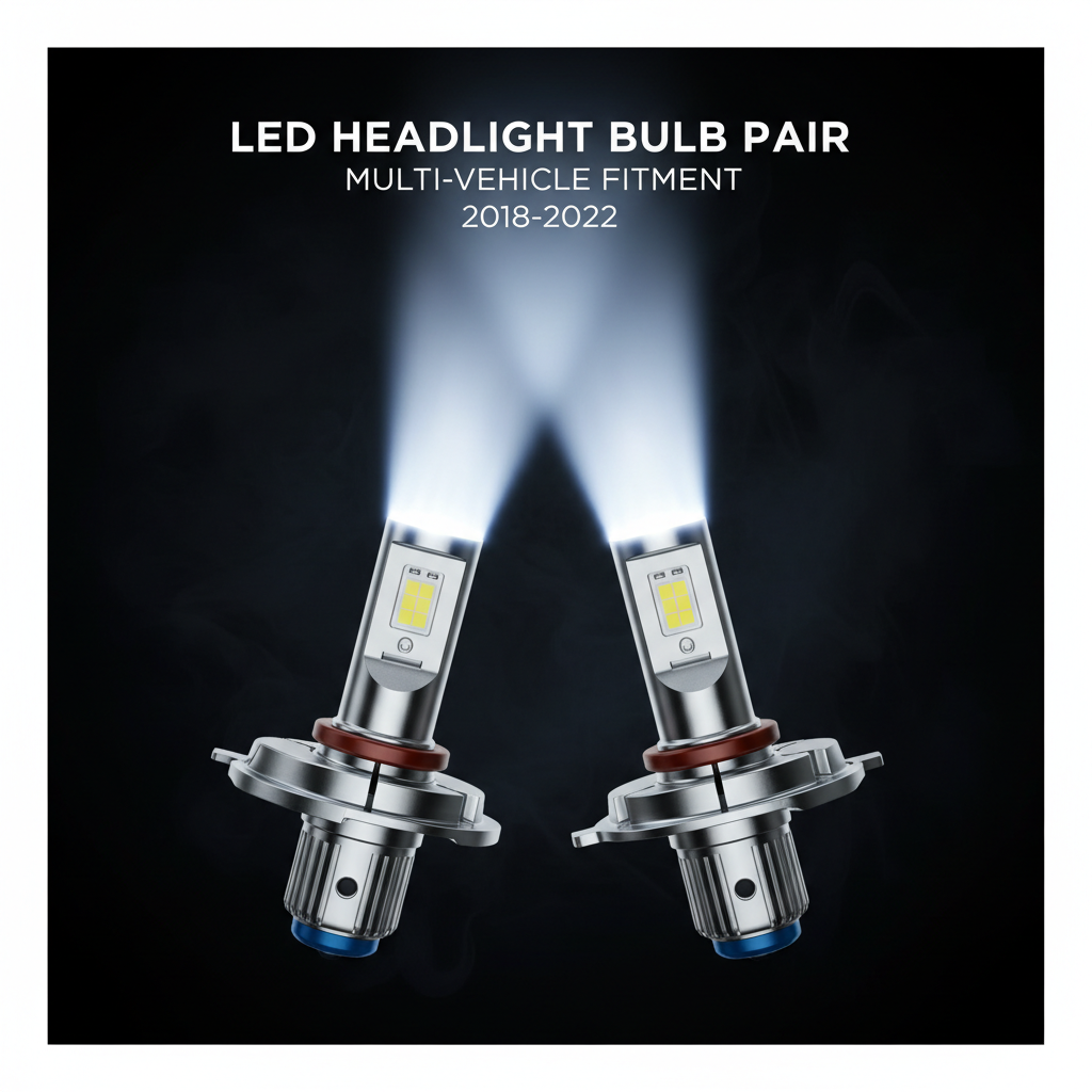 LED Headlight Bulb Pair - Multi Vehicle Fitment 2018-2022