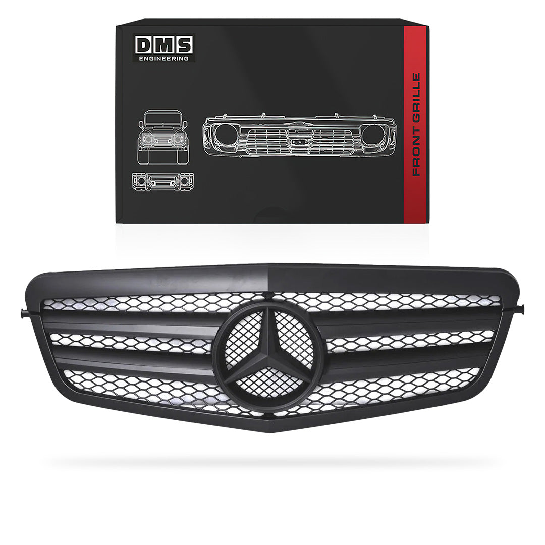 Mercedes-Benz E-Class W212 (2009 - 2013) Matte Black AMG Style Front Bumper Bar Grille