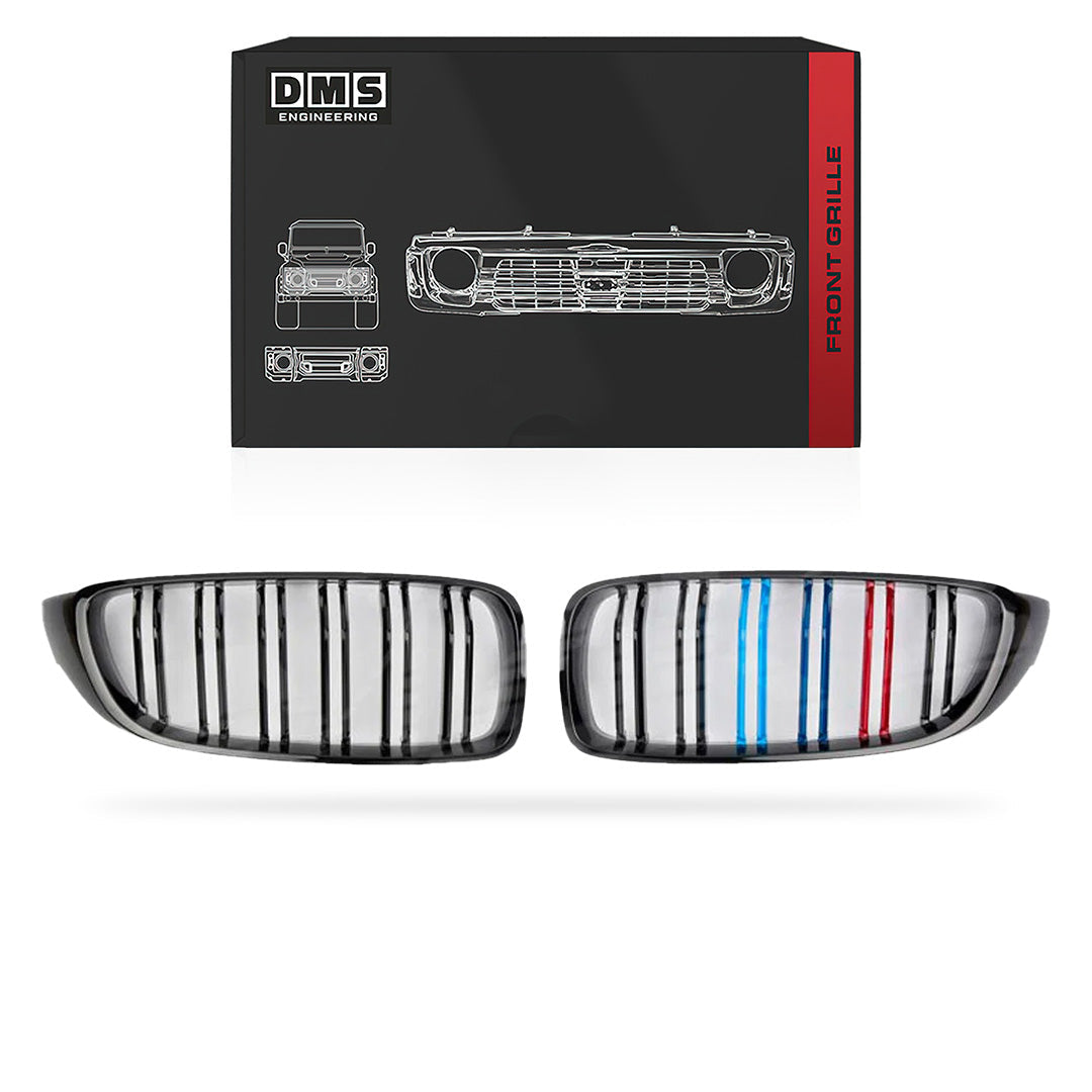 BMW 4 Series F32 / F33 / F36 / F82 / F83 (2013 - 2020) Gloss Black M4 Style Front Bumper Bar Grille