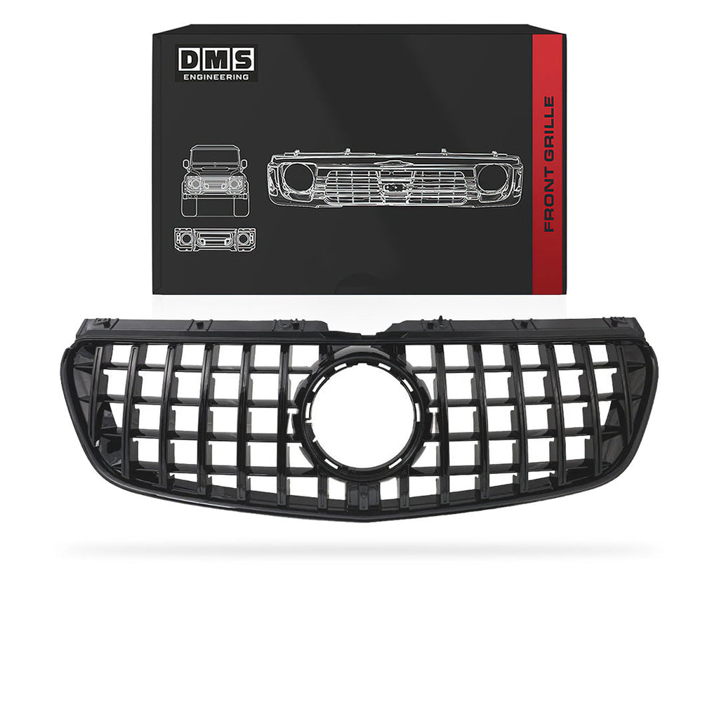 Mercedes-Benz V-Class W447 (2015 - 2020) Gloss Black / Chrome Black AMG Panamericana Style Grille