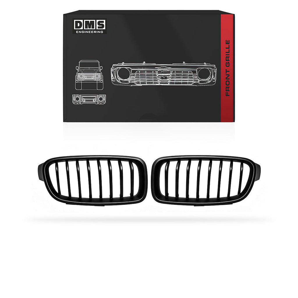 BMW 3 Series F30 / F31 (2012 - 2018) Gloss Black / Matt Black M Sport Style Front Bumper Bar Kidney Grille