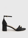 Embellished Block Heel Sandals