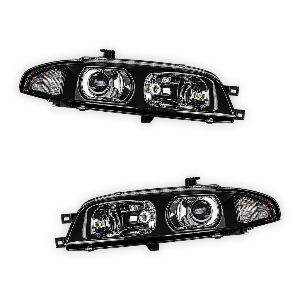 Nissan Skyline R33 (1993 - 1998) JDM Black OE Projector Headlights LH + RH