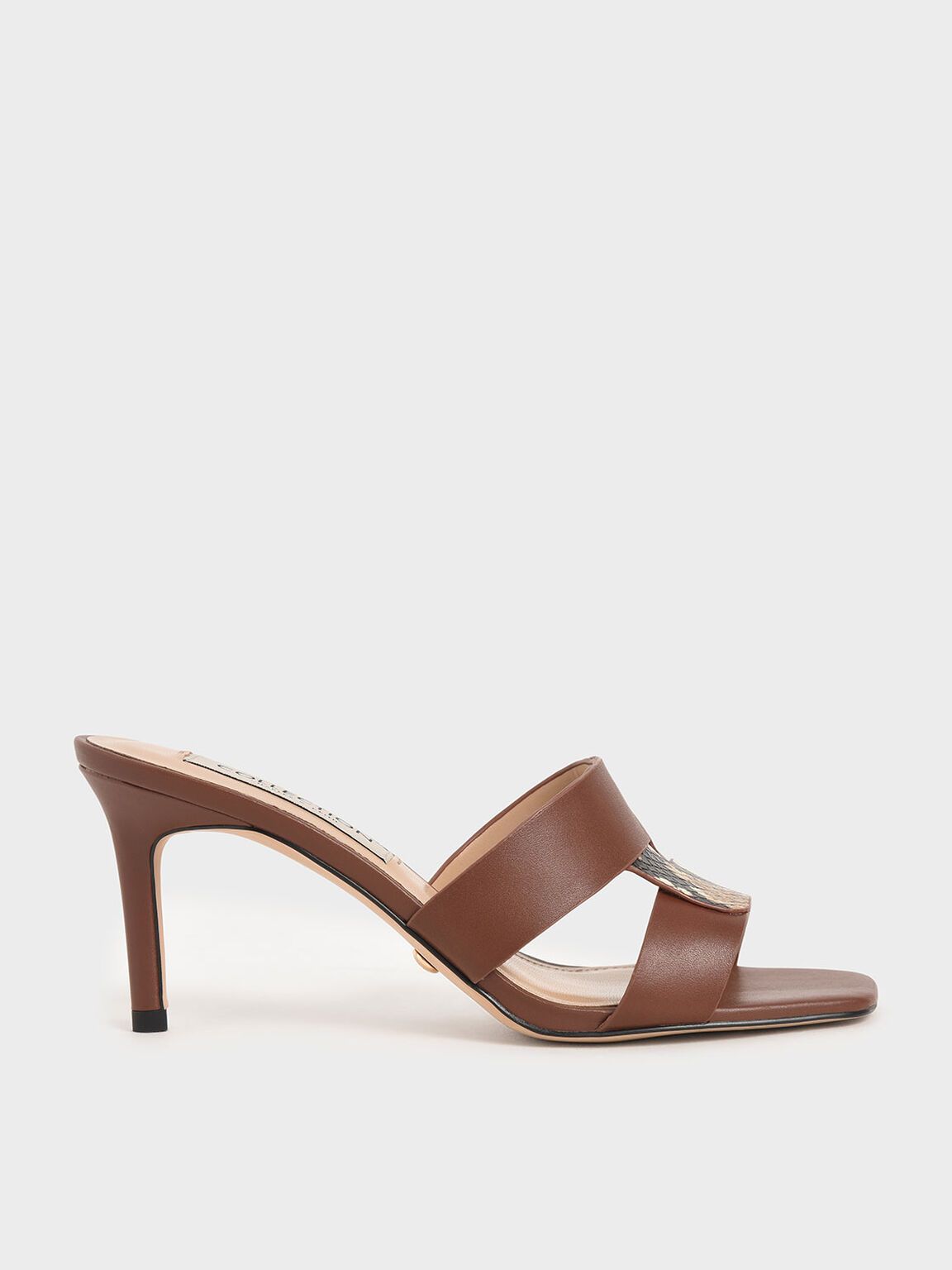 Leather Cut-Out Stiletto Mules